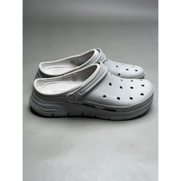 SKECHERS Foamies Slip On CLOG Sandals in GRAY - Faux Fur Lined Men\'s 13 US main image 6